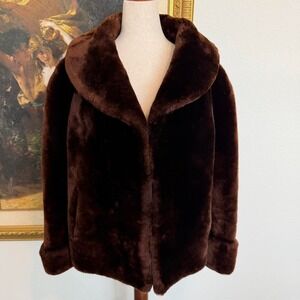 Vintage Mouton Lamb Fur Coat